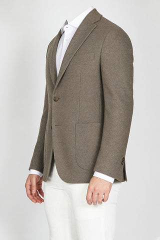 Giacca Capasso Corniola Monopetto Beige profilo