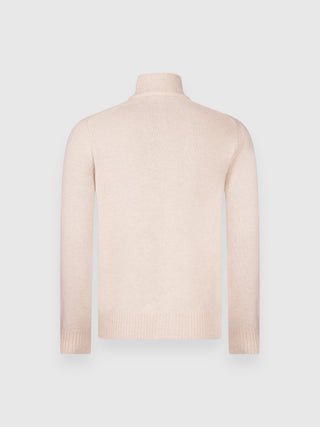 Giubbino Gran Sasso in Maglia con Zip e Bottoni beige vista 3