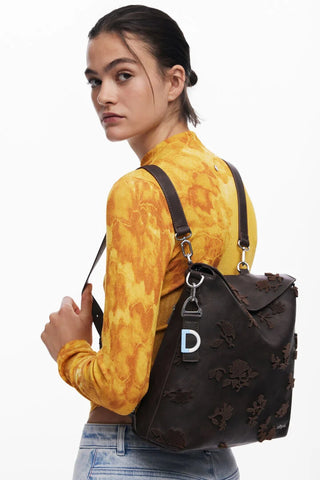 Borsa Desigual - BACK_STENCIL FLOCADO JERSEY 2.0 MINI
