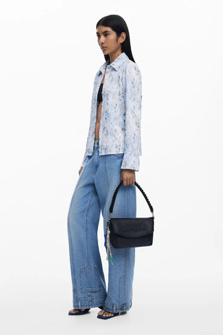 Borsa Desigual - BAG_HALF LOGO TROKEL  BLACK