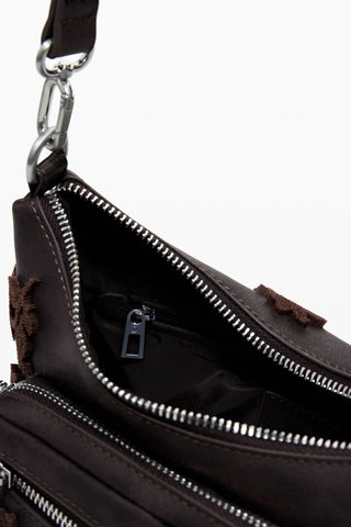 Borsa Desigual - BAG_STENCIL FLOWER MEDELLIN MINI CHOCO