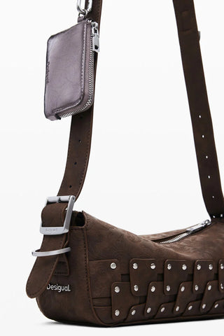 Borsa Desigual - BAG_STENCIL FLOWER LOVERTY 3.0 CHOCO