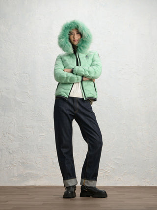 Giubbotto Blauer Aldie Colors Down Veleno Verde 733 figura intera