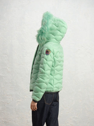 Giubbotto Blauer Aldie Colors Down Veleno Verde 733 profilo