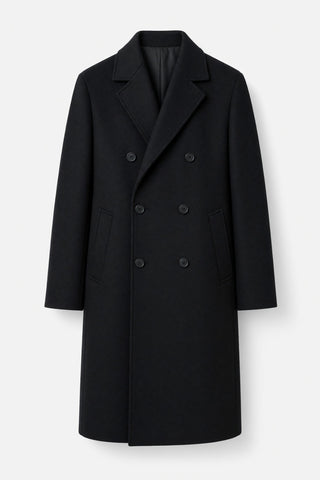 Cappotto doppiopetto AT.P.CO Stefan nero fronte