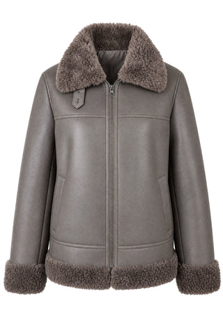 Giubbotto Bomboogie Aura in Finto Montone Urban Bronze fronte