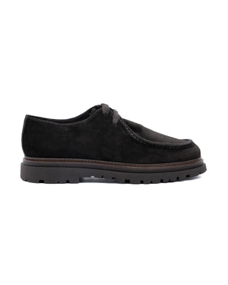Derby Antica Cuoieria Moc Toe in Camoscio Coffee vista 2
