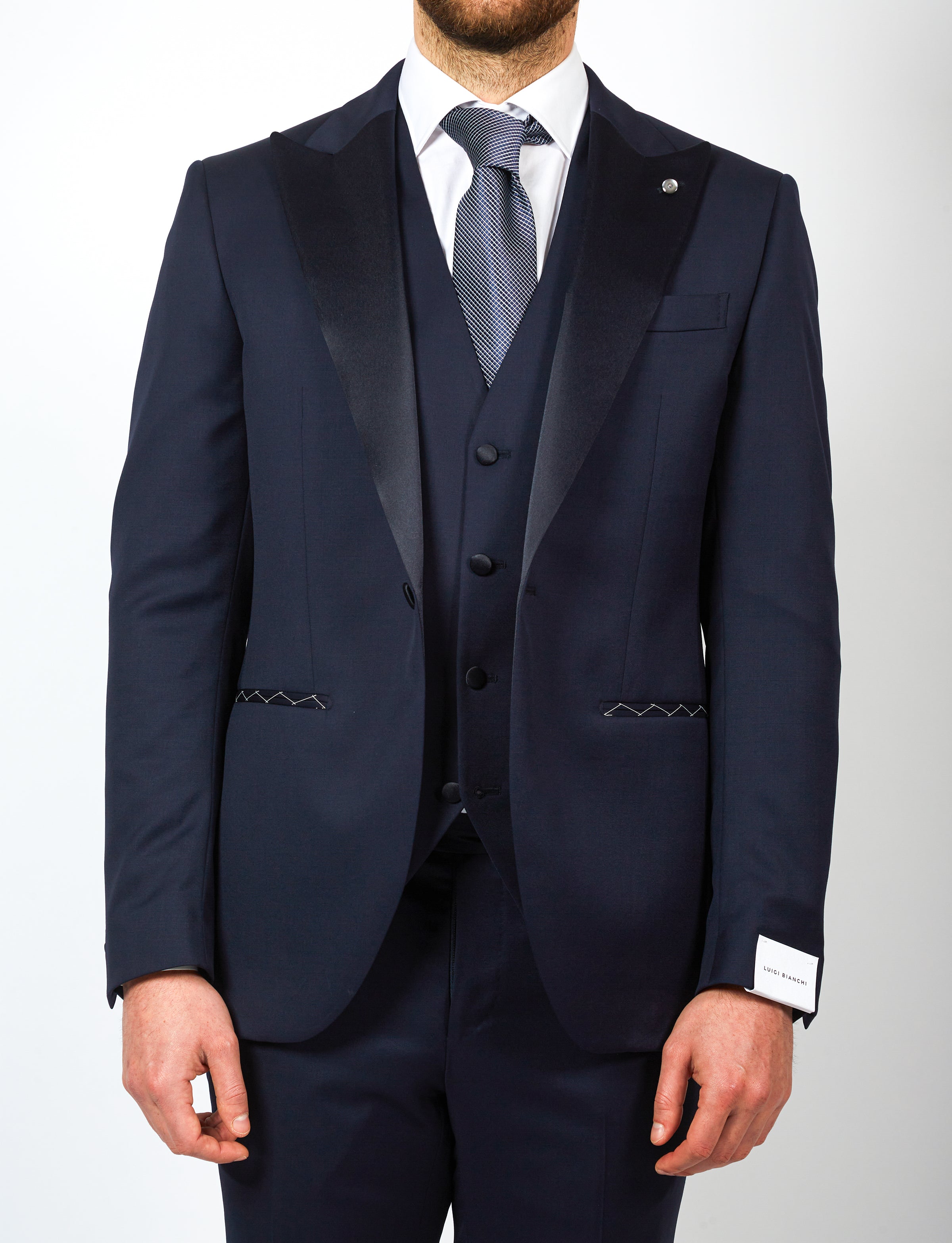 Smoking un bottone con Gilet Luigi Bianchi Flirt