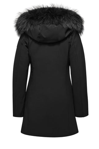 Parka Bomboogie Vienna in Softshell nero vista 3