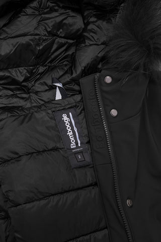 Parka Bomboogie Vienna in Softshell nero vista 5