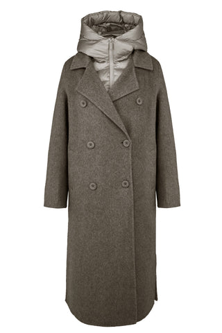 Cappotto Bomboogie Copenaghen in Lana e Nylon urban bronze vista 1