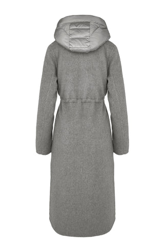 Cappotto Bomboogie Copenaghen in Lana e Nylon ash grey vista 3