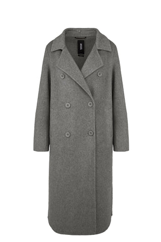 Cappotto Bomboogie Copenaghen in Lana e Nylon ash grey vista 4