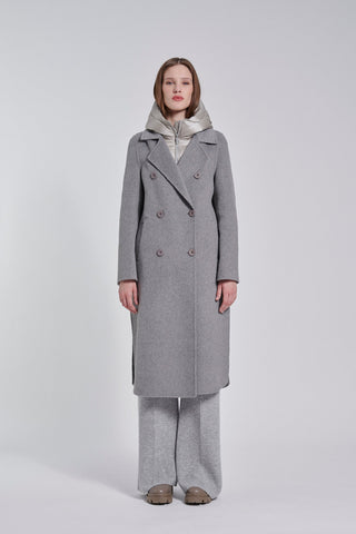 Cappotto Bomboogie Copenaghen in Lana e Nylon ash grey vista 5