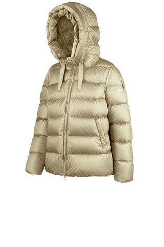 Piumino Bomboogie Rome Jacket in Nylon Lucido oyster shell vista 2