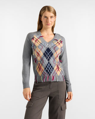 Maglieria Harmont & Blaine Scollo a V Argyle - H0RDC1031158