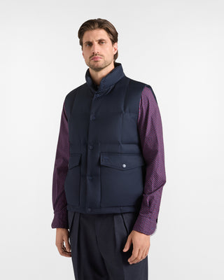 Gilet Harmont & Blaine in Lana Tecnica Blu Navy