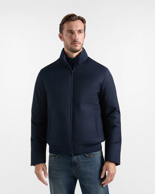 Bomber Harmont & Blaine in Lana Tecnica Blu Navy