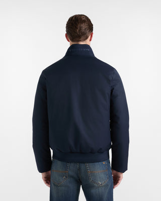 Bomber Harmont & Blaine in Lana Tecnica Blu Navy