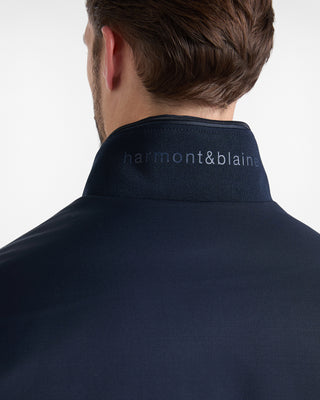 Bomber Harmont & Blaine in Lana Tecnica Blu Navy