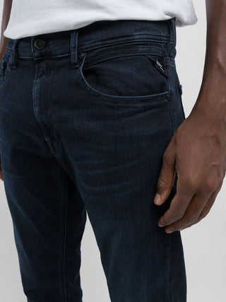 Pantalone REPLAY - STRAIGHT 11.5 OZ HYPERFLEX BLUE/BLACK DENIM
