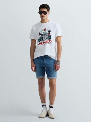 Pantaloncino REPLAY - TAPERED 11 OZ INDIGO STRETCH DENIM