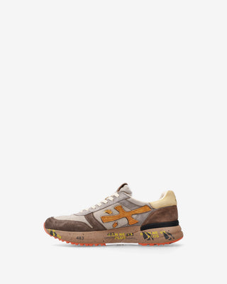 Sneaker Premiata Mick 7866 beige e marrone vista 3