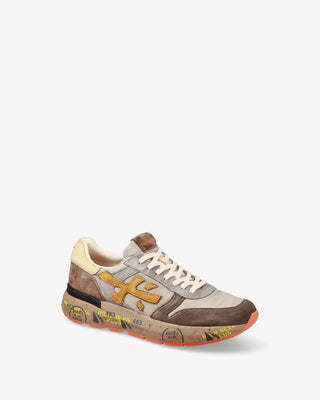 Sneaker Premiata Mick 7866 beige e marrone vista 4