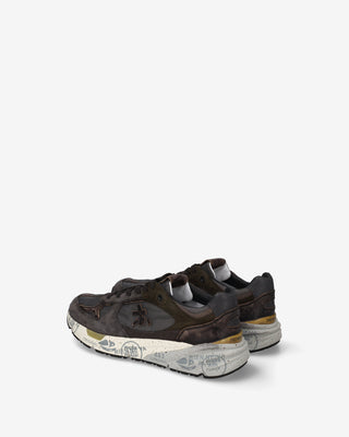 Sneaker Premiata Mase25 8427 tortora e verde scuro vista 5