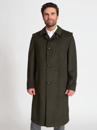 Cappotto Steinbock Solstein verde oliva indossato