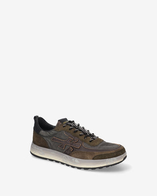 Sneaker Premiata Nous 8685 marrone, grigio e verde vista 4