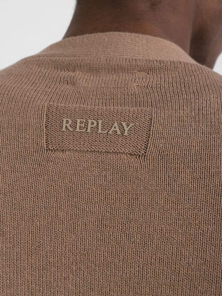 Cardigan Regular Replay in Cotone e Cashmere