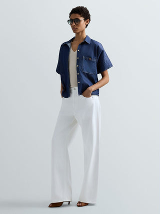 Camicia REPLAY - COMFORT 6.5 OZ BRIGHT BLUE INDIGO COTTON DENIM