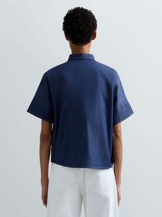 Camicia REPLAY - COMFORT 6.5 OZ BRIGHT BLUE INDIGO COTTON DENIM