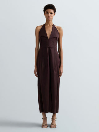 Vestito REPLAY - LONG DRESS COTTON/LYOCELL TWILL STRETCH