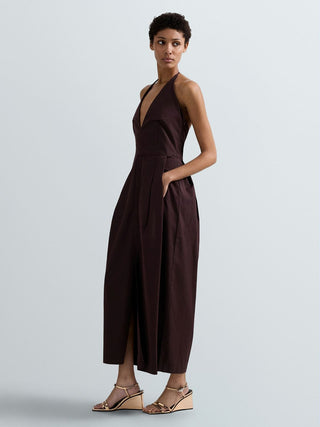 Vestito REPLAY - LONG DRESS COTTON/LYOCELL TWILL STRETCH