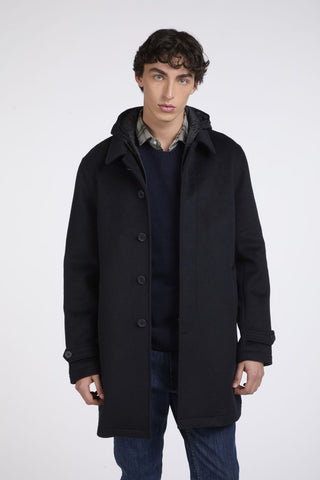 Cappotto AT.P.CO Martinez Dol blu navy indossato 2