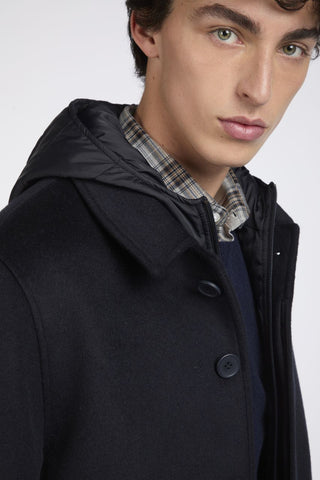 Cappotto AT.P.CO Martinez Dol blu navy indossato 3
