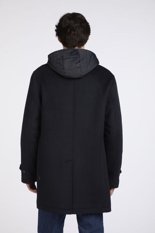 Cappotto AT.P.CO Martinez Dol blu navy indossato 4