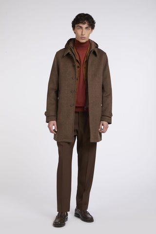 Cappotto AT.P.CO Martinez Jr terra indossato 1