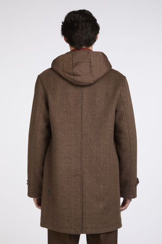 Cappotto AT.P.CO Martinez Jr terra indossato 4