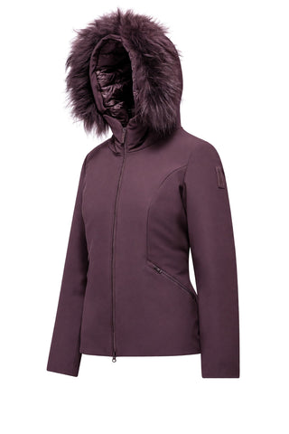 Giubbotto Bomboogie Slim con Pelliccia Staccabile Berry Chocolate tre quarti