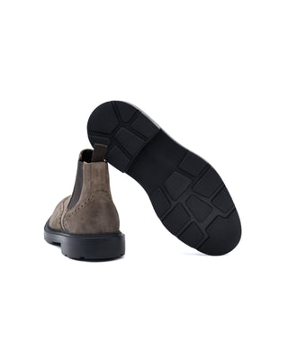 Stivaletto Chelsea Antica Cuoieria Brogue in Camoscio Douglas vista 3