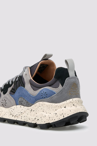 Sneaker Flower Mountain Yamano 3 grigio scuro, grigio e navy vista 3