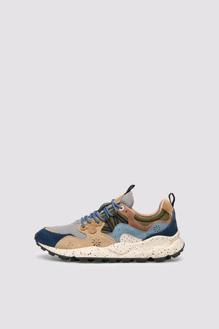 Sneaker Flower Mountain Yamano 3 navy, marrone chiaro e grigio vista 1