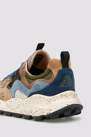Sneaker Flower Mountain Yamano 3 navy, marrone chiaro e grigio vista 3